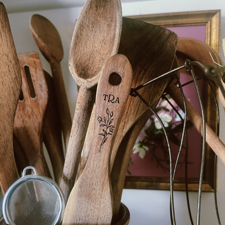 Personalized Wooden Spurtle. Sourdough Baking Tool. Bread Making Gift.
