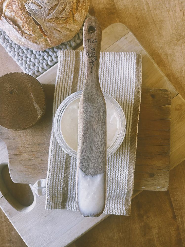 Personalized Wooden Spurtle. Sourdough Baking Tool. Bread Making Gift.