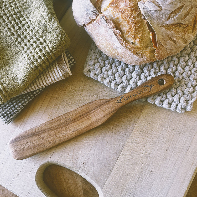 Custom Engraved Wooden Spurtle - Personalized to your Sourdough Starter's Name