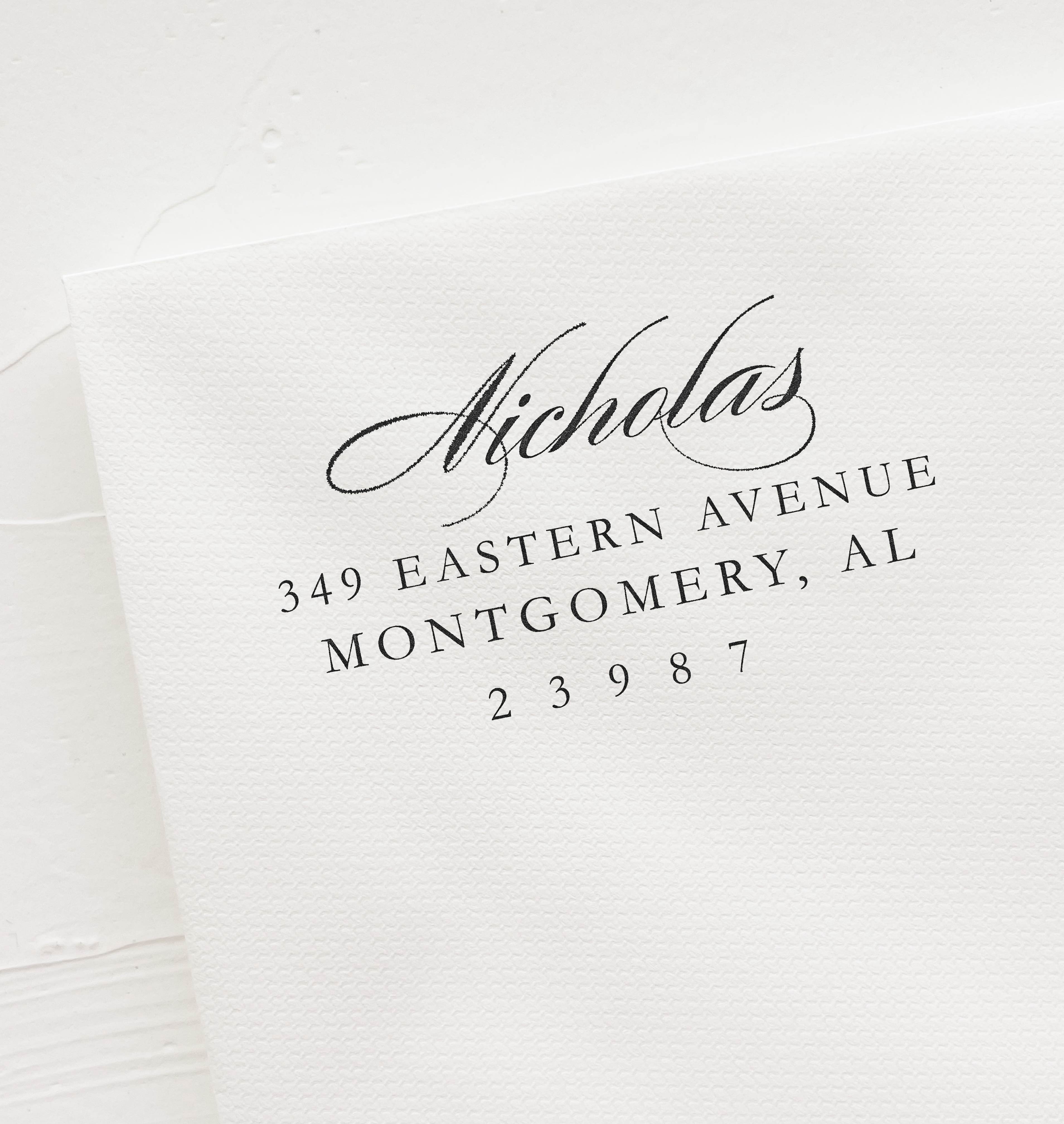 Return Address Stamp – Print Smitten Paper Co