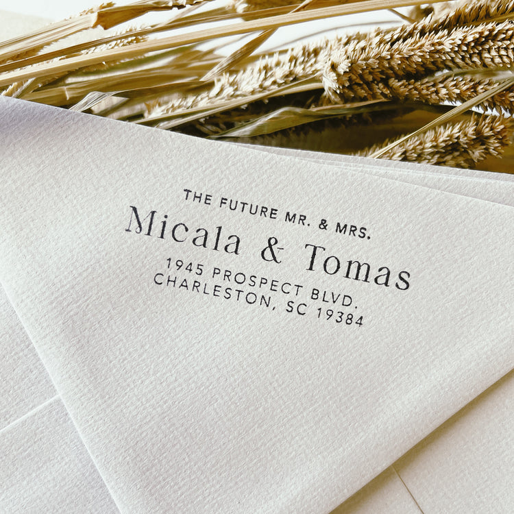 Wedding Stationery Return Address Stamp