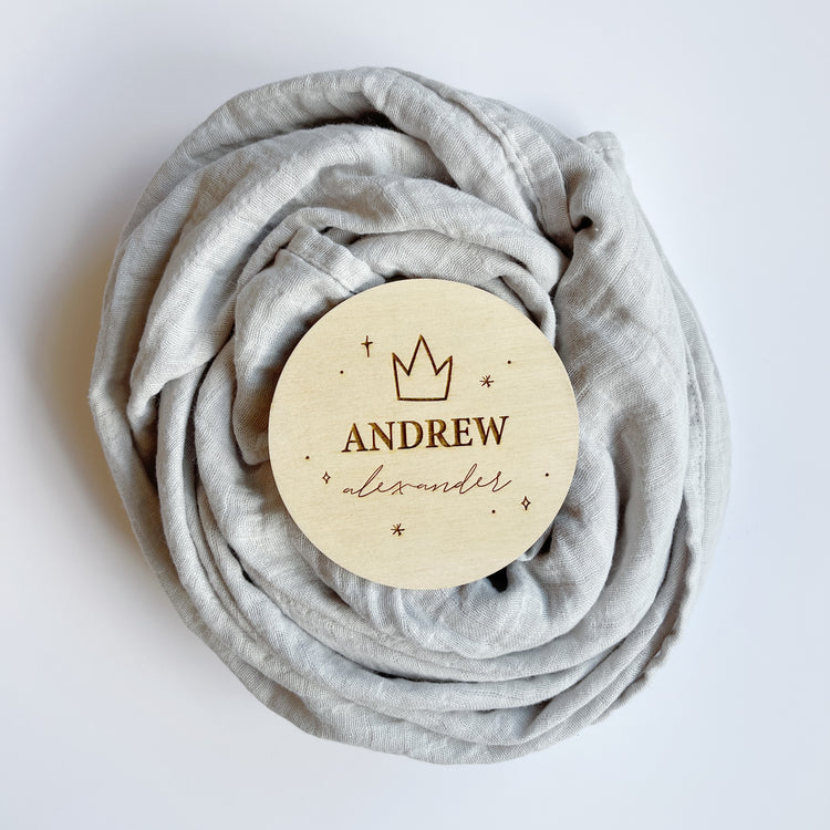 King Theme Baby Announcement Social Media Name Sign