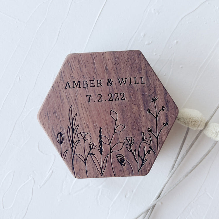 Personalized Wedding Ring Box