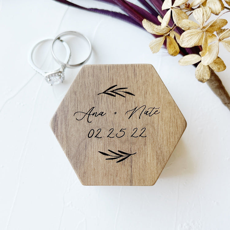 Personalized Wedding Ring Box
