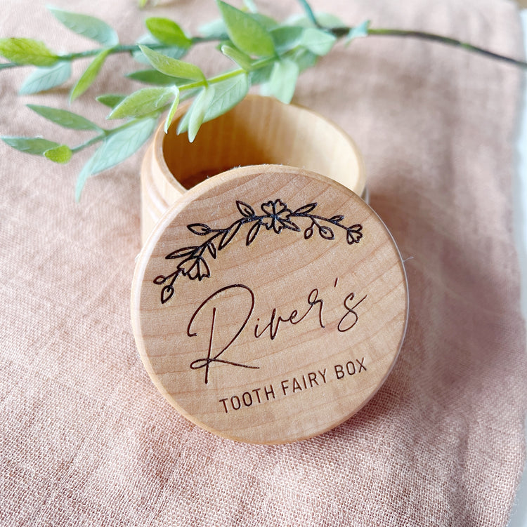Wooden Tooth Fairy Keepsake Box