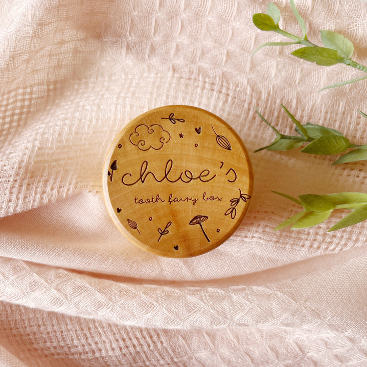 Wooden Tooth Fairy Keepsake Box