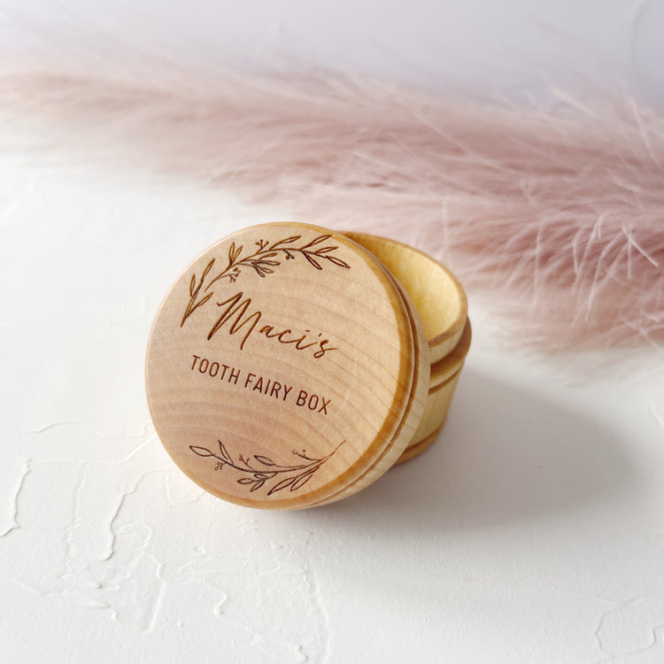 Wooden Tooth Fairy Keepsake Box