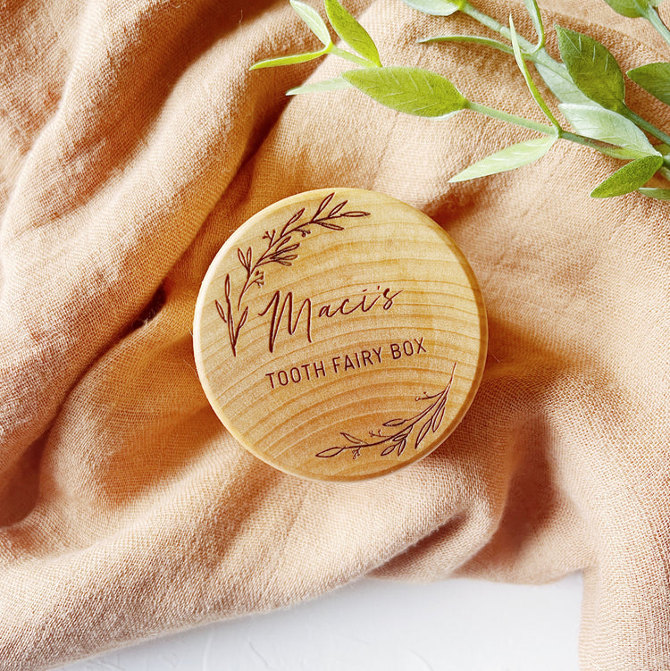 Wooden Tooth Fairy Keepsake Box