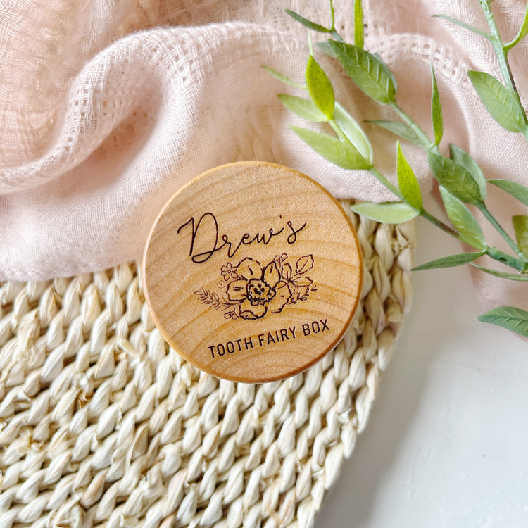 Wooden Tooth Fairy Keepsake Box