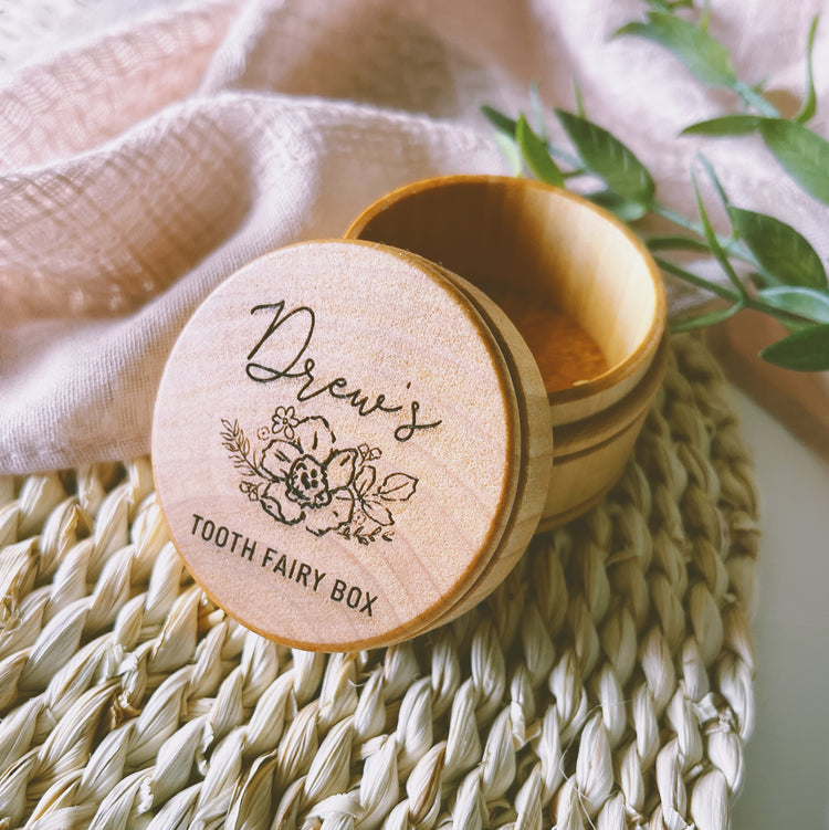 Wooden Tooth Fairy Keepsake Box