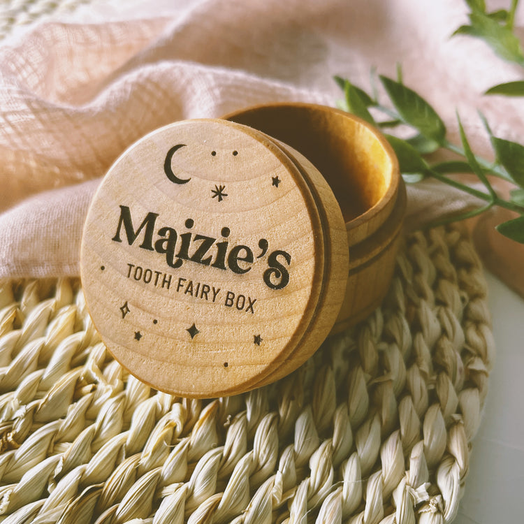 Wooden Tooth Fairy Keepsake Box