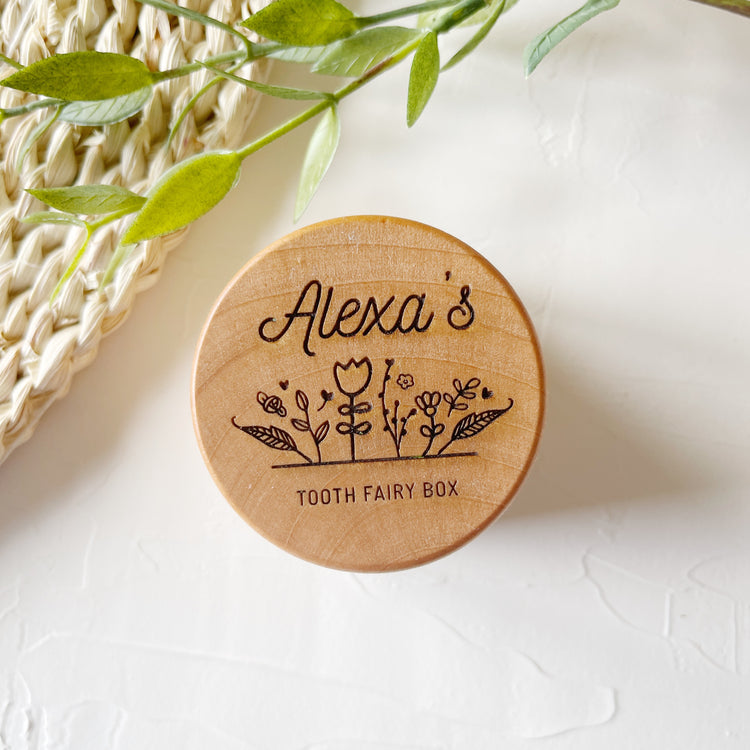 Wooden Tooth Fairy Keepsake Box