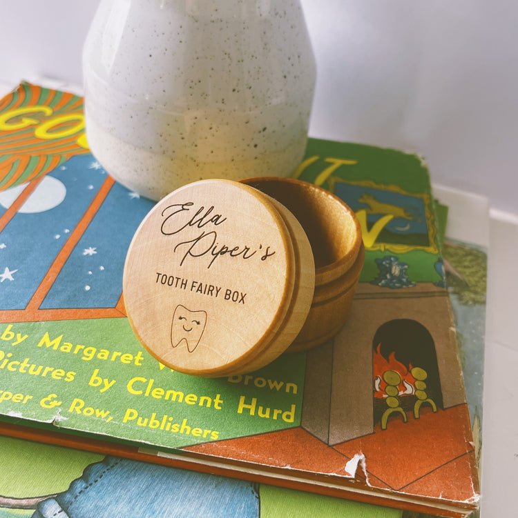 Wooden Tooth Fairy Keepsake Box