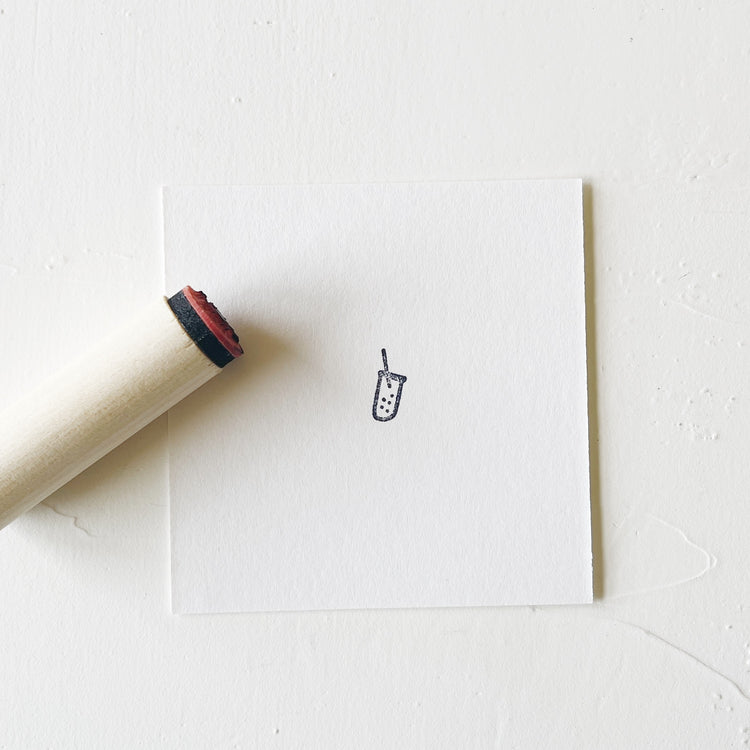 Mini Rubber Stamp - Boba Tea