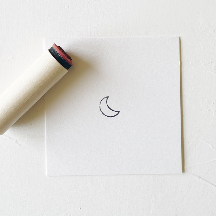 Mini Rubber Stamp - Half Moon