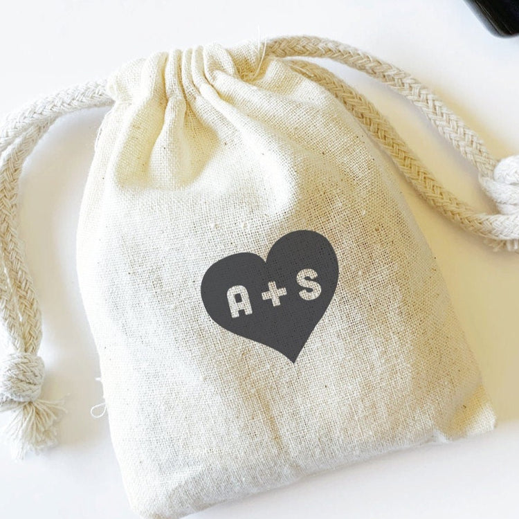 Custom Wedding Stamp - Heart Initials