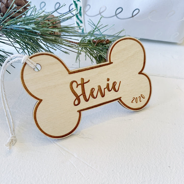 Dog Bone Christmas Ornament