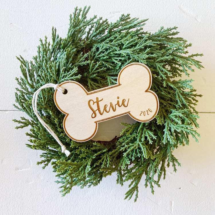 Dog Bone Christmas Ornament