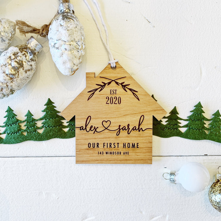 Our First Christmas In Our New Home Ornament