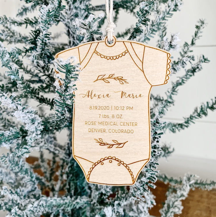 Baby Stats Ornament