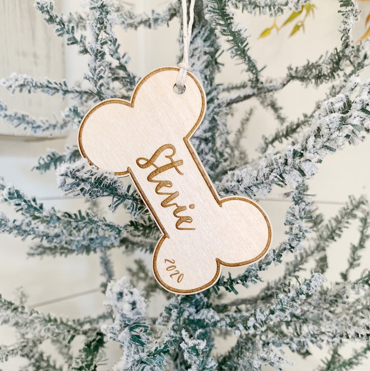 Dog Bone Christmas Ornament