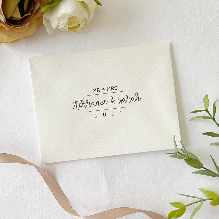 Custom Wedding Stamp - Names Zip code