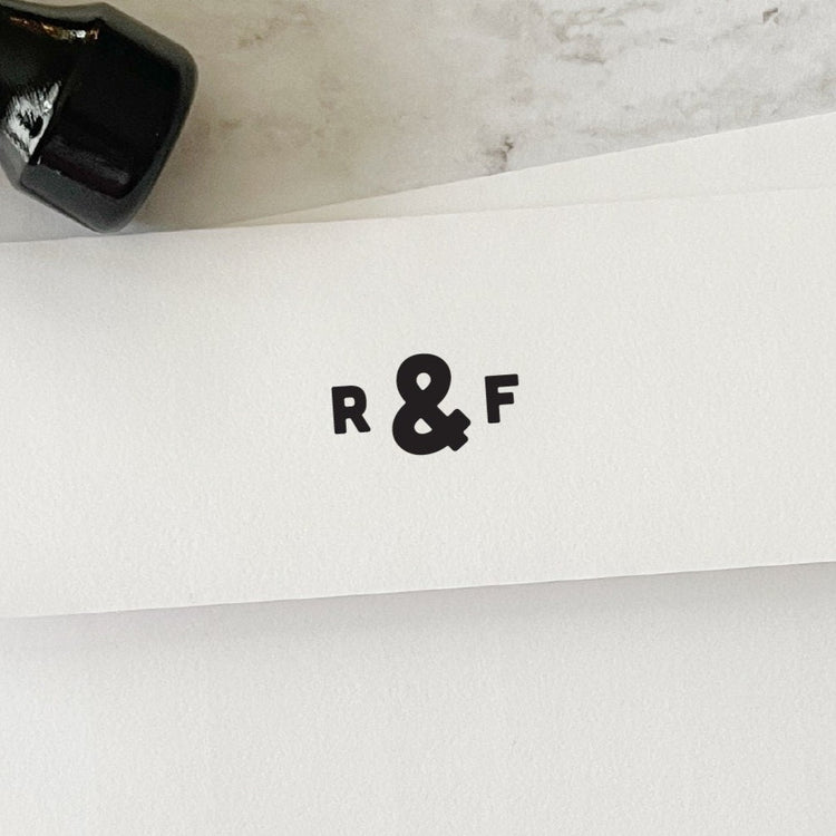 Custom Wedding Stamp - Ampersand Initials