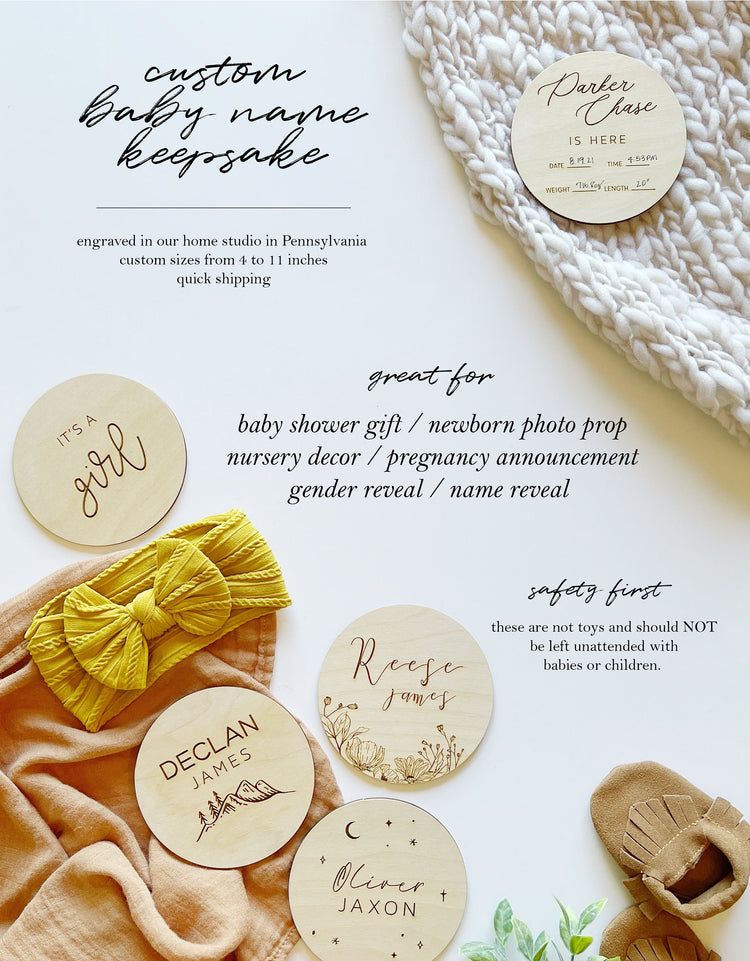 Hello Baby - Baby Announcement Name Sign