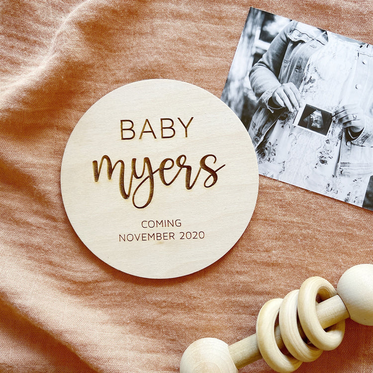 Baby Announcement Social Media Sign