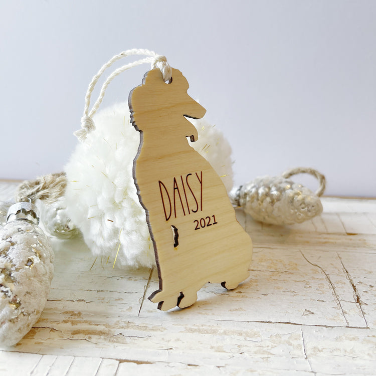 Poodle Christmas Ornament
