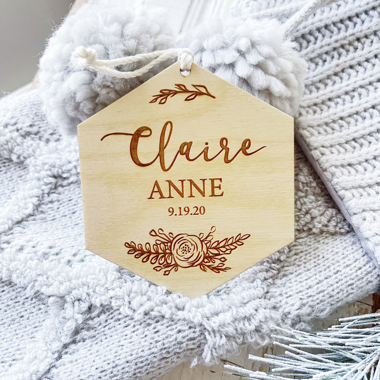 Baby Name Ornament