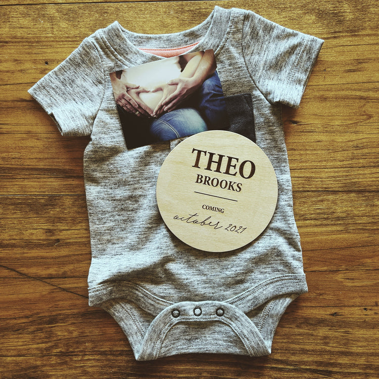 Modern Baby Announcement Social Media Sign