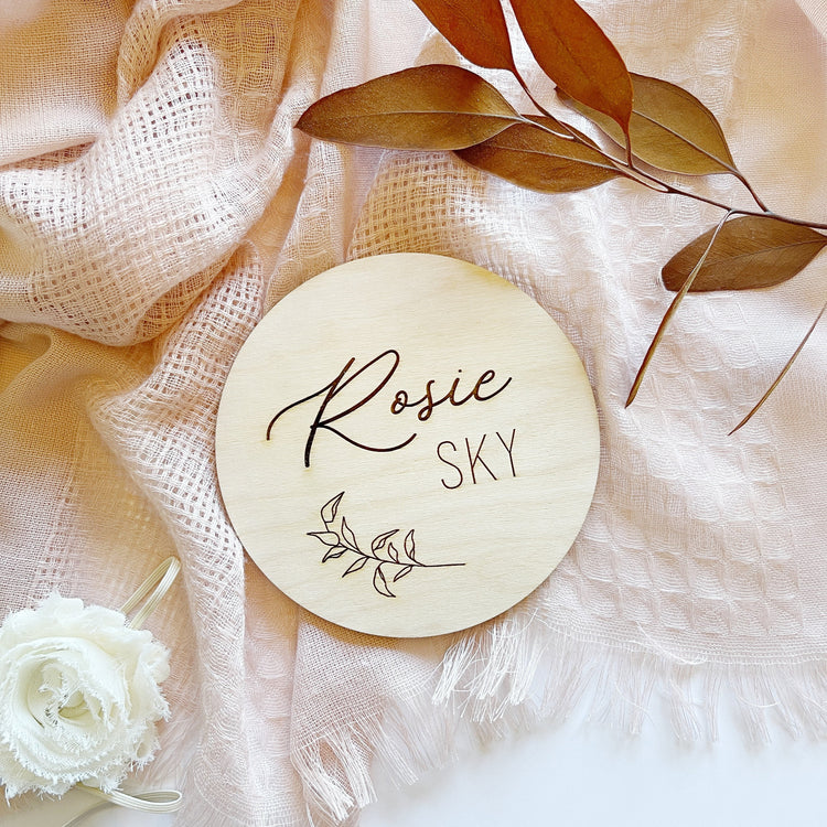 Floral Baby Nursery Sign