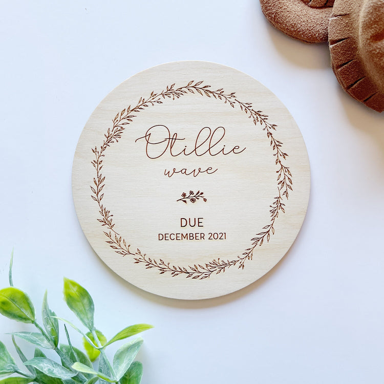 Wreath Baby Nursery Sign