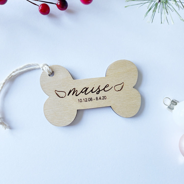 " In Memory Of " Dog Ornament