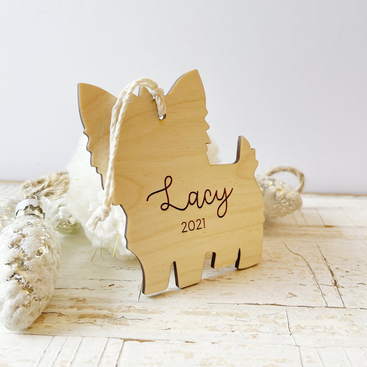 Yorkshire Terrier Christmas Ornament