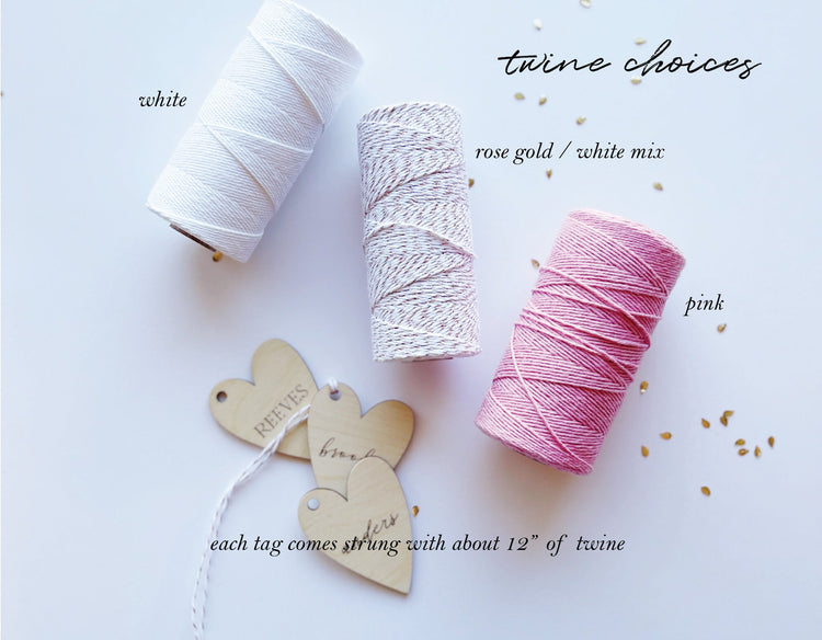 Heart Shaped Wooden Name Tags for Valentine's Day
