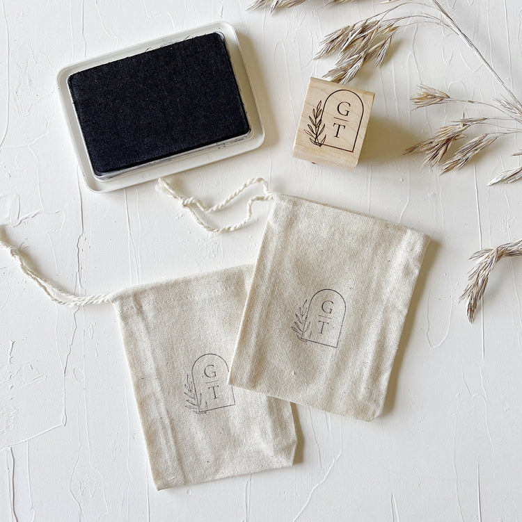Custom Wedding Stamp - Arch with initials