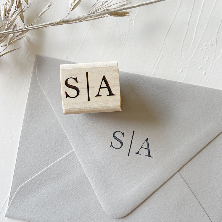 Custom Wedding Stamp - Couple Initials