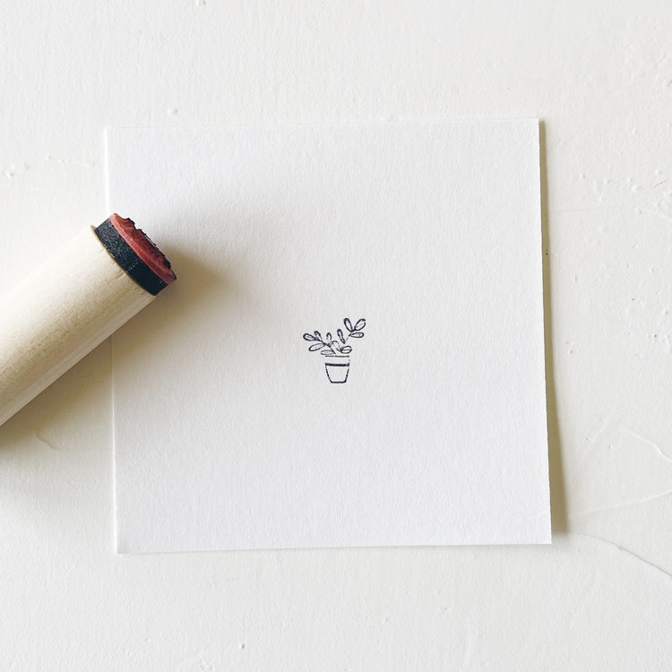 Mini Rubber Stamp - Plant