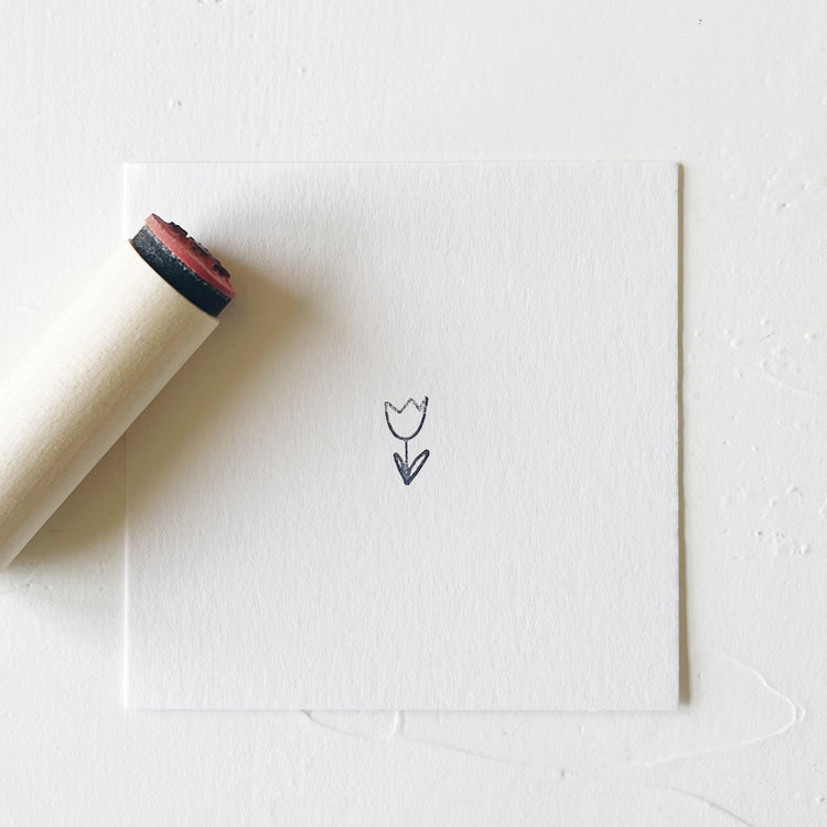 Mini Rubber Stamp - Tulip