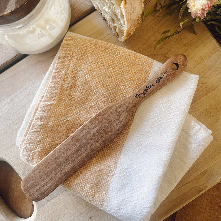 Sourdough Starter Name Engraved Wooden Spurtle. Personalized Wooden Spurtle. Sourdough Starter Name Gift. Bread Making Gift. Wooden Stir.