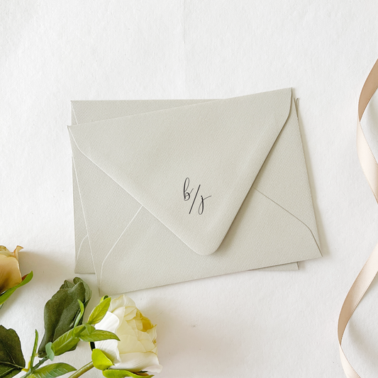 Custom Wedding Stamp - Modern script Initials