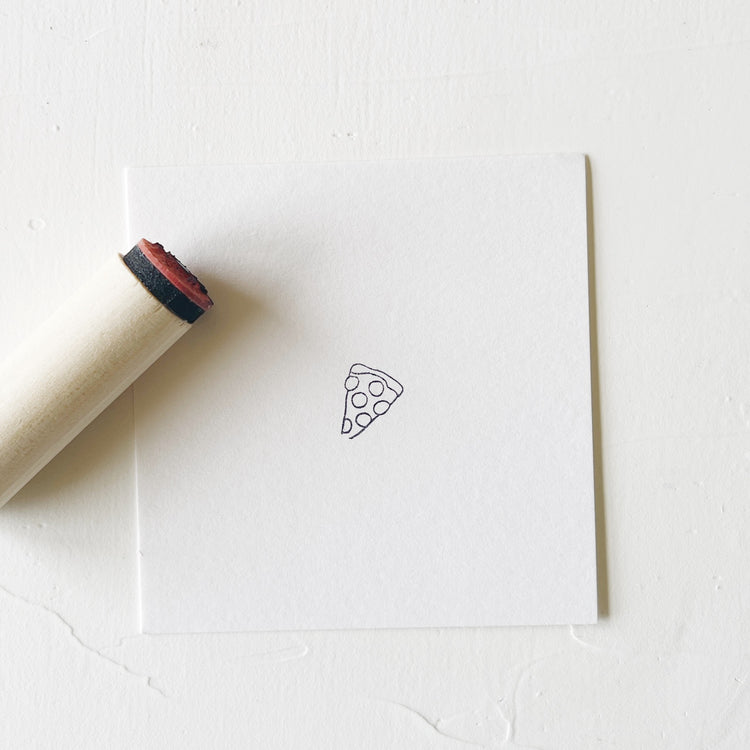 Mini Rubber Stamp - Pizza