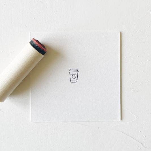 Mini Rubber Stamp - Coffee Cup