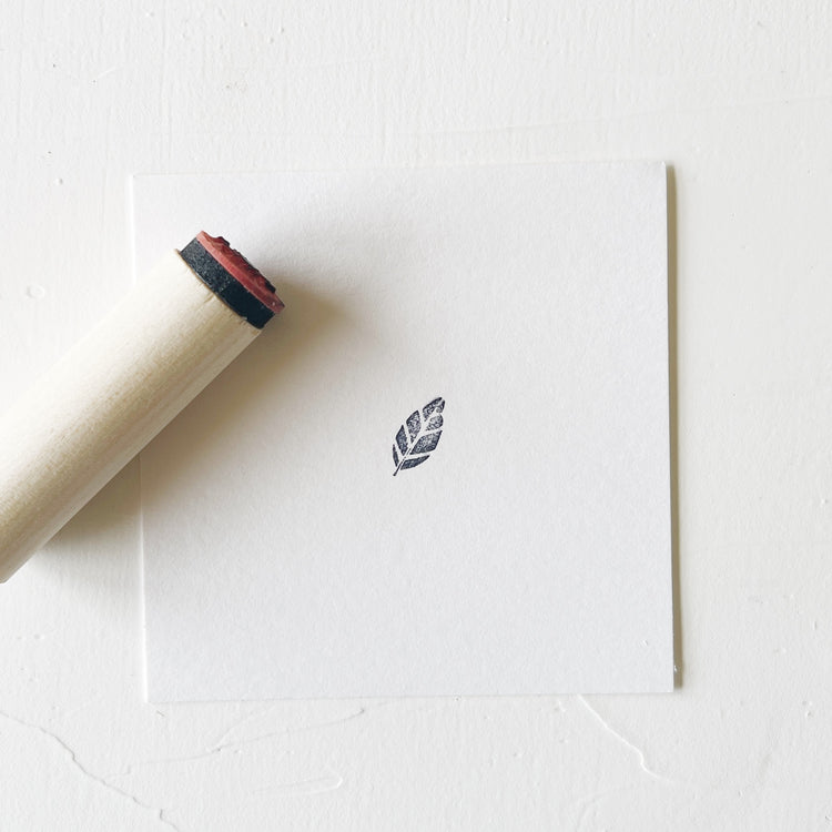 Mini Rubber Stamp - Feather