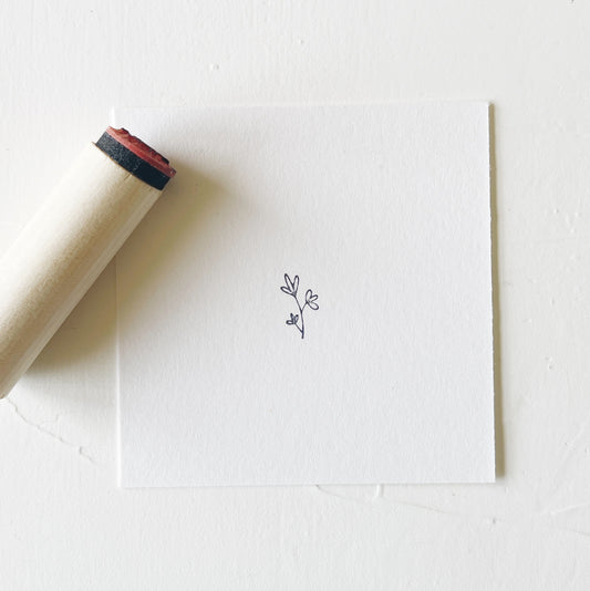 Mini Rubber Stamp - Stem