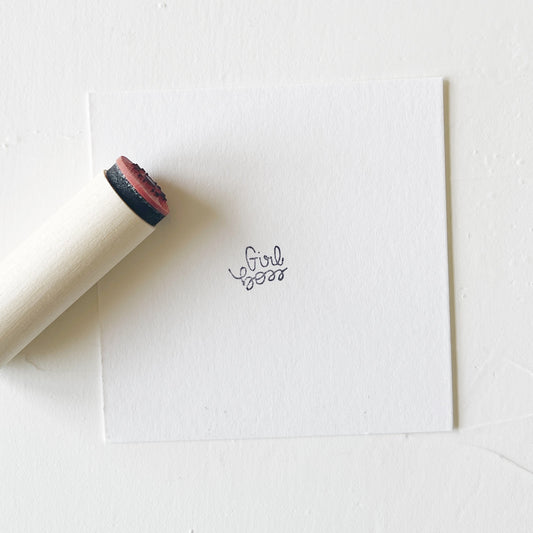 Mini Rubber Stamp - Girl Boss