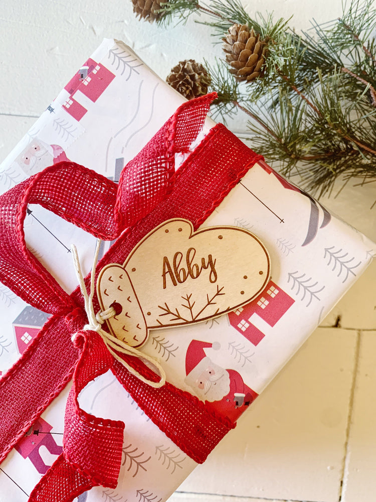 Mitten Shaped Stocking Tags