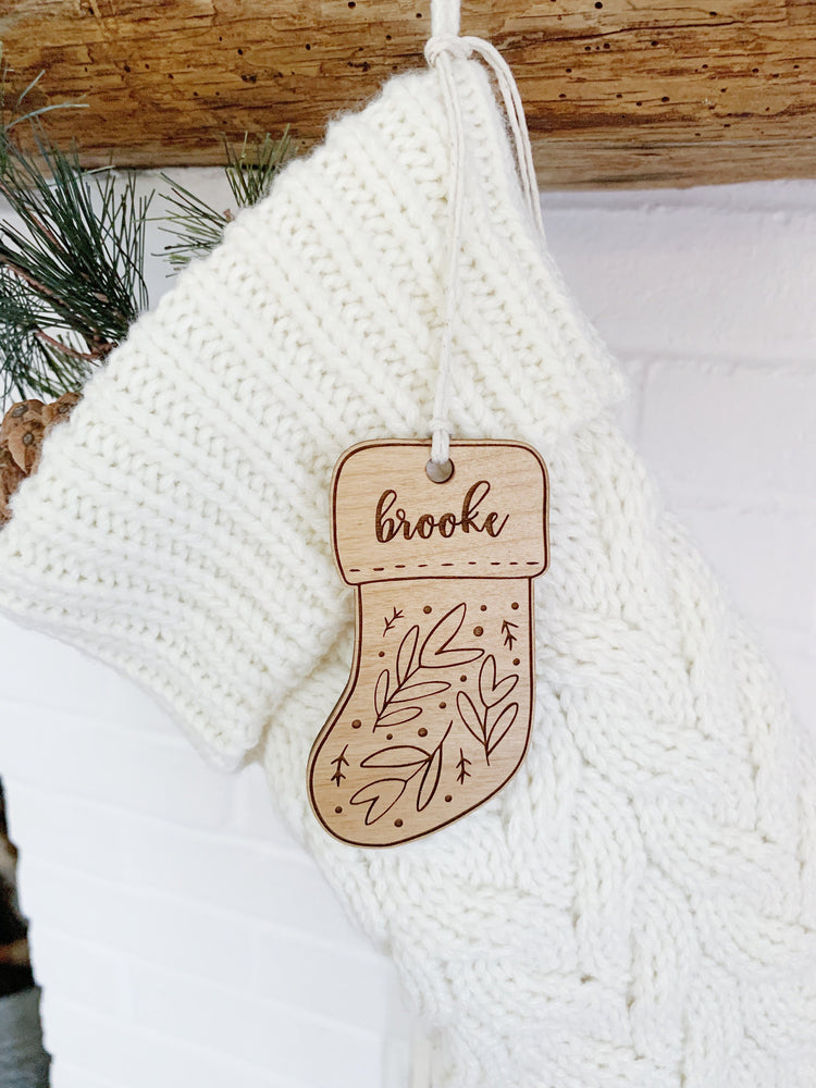 Christmas Stocking Shaped Name Tags